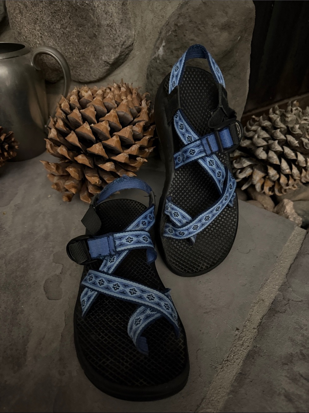 Chaco Z/2 Classic Sport Wm7 Sandals Women's Blue Geometric Wink Diamond Strap
